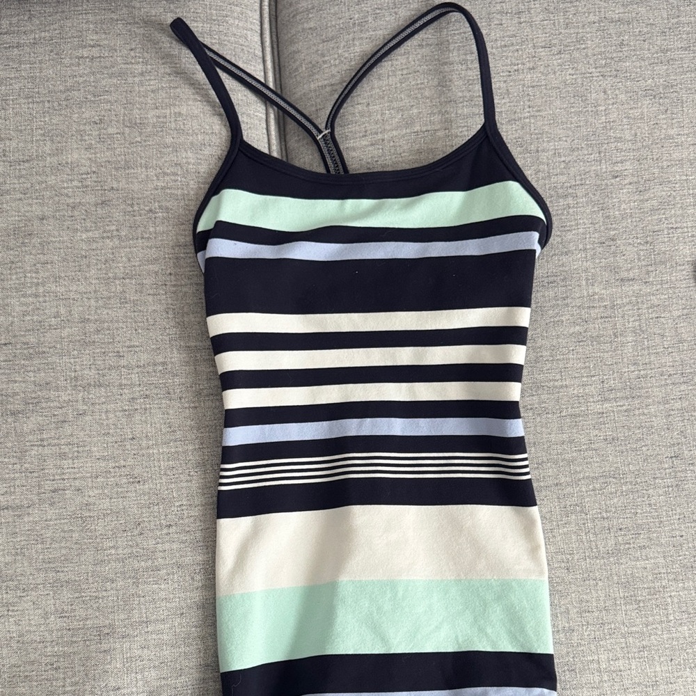 lululemon athletica Striped Tank Top - Black, Mint, Cream